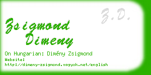 zsigmond dimeny business card