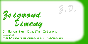 zsigmond dimeny business card